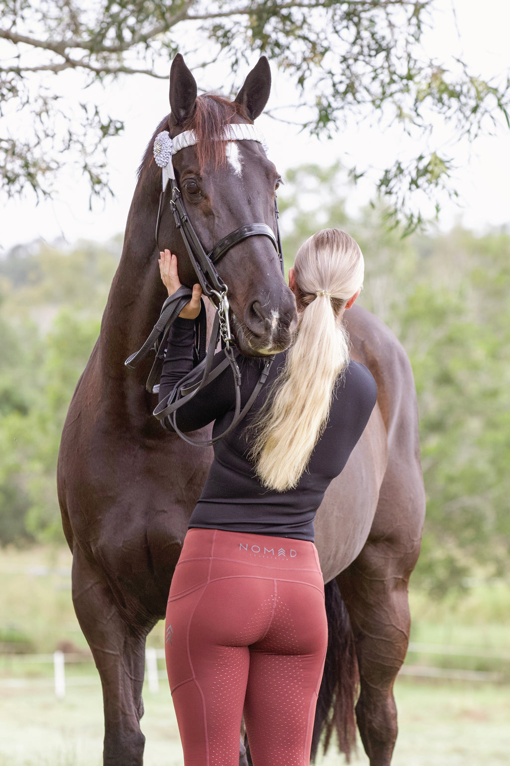 Nomad Athletic Riding Tights Maroon