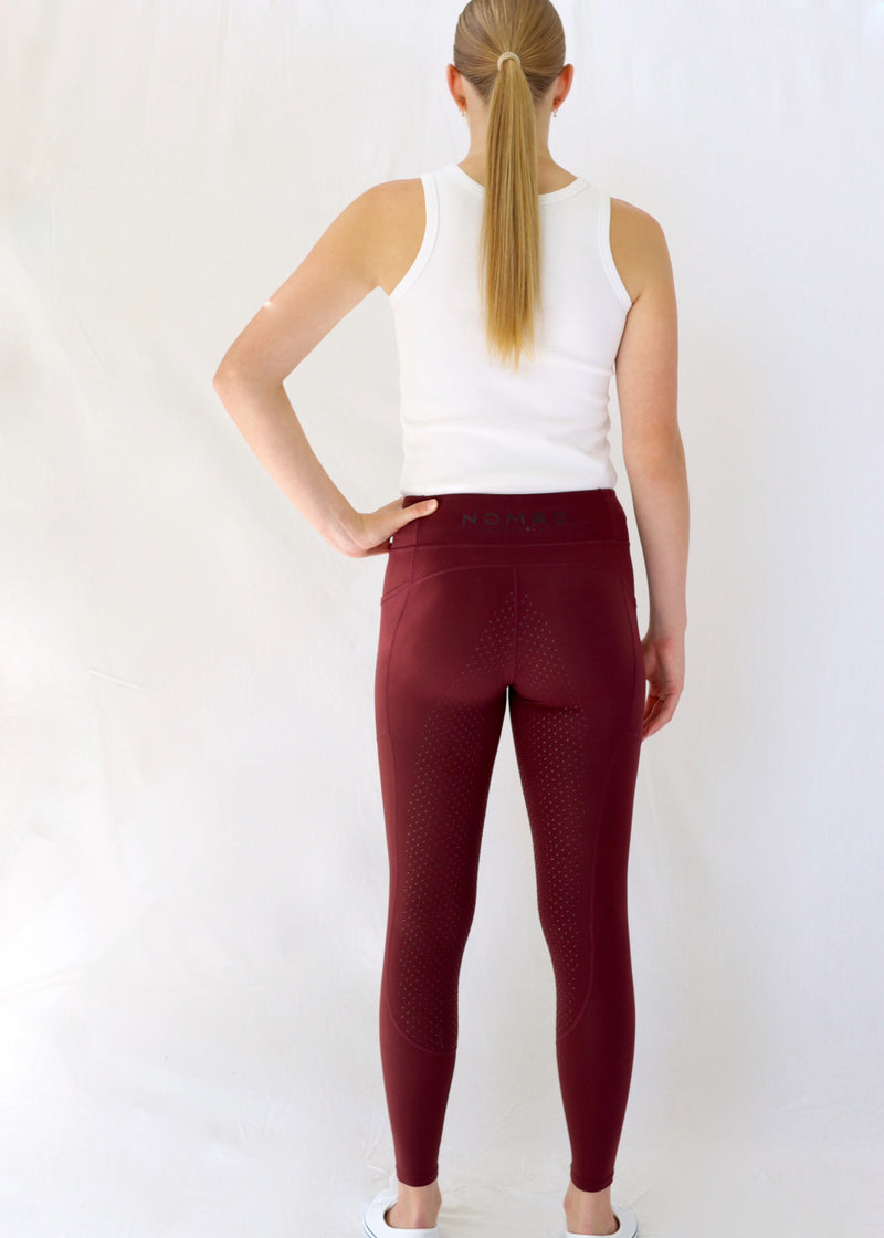 Burgundy Riding Tights