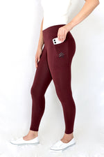 Burgundy Riding Tights with pockets