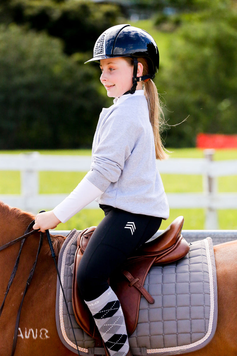 Kids riding tights black